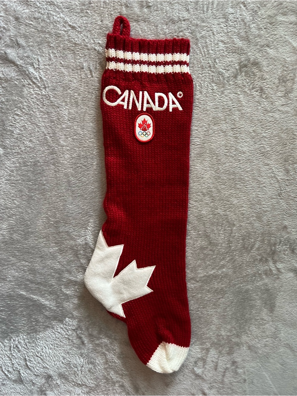 Hudson's Bay Official Outfitters CANADA Winter Olympics 24" Christmas stocking